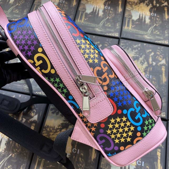 Gucci女包 古馳新款GG Marmont迷你鏈條包 Gucci小號斜挎包 574969杏拼全皮  gdj1120